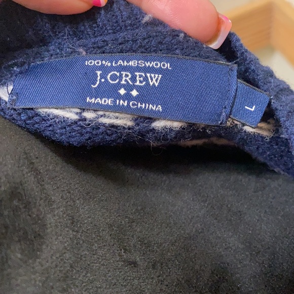 J. Crew blue 100 % Lambswool Sweater!! - Picture 2 of 3